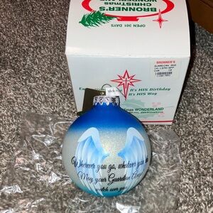 Guardian Angel Ornament with Blue and White Wings